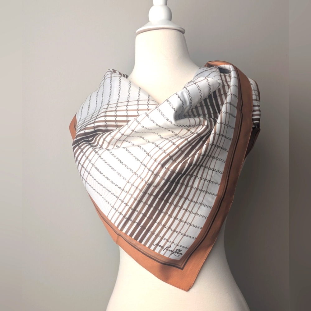 Vintage Plaid Silk Scarf